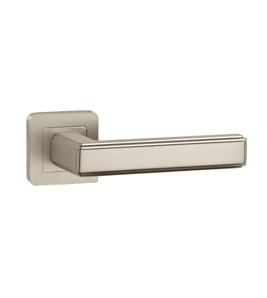 Ares Matt Satin Nickel Square Rose Handle | Internal Door