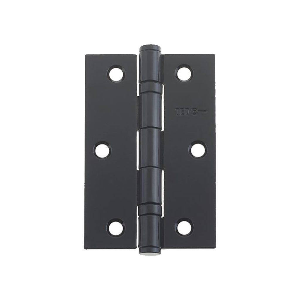 Black 3.5" (90mm) Slimline Ball Bearing Hinge on a white background