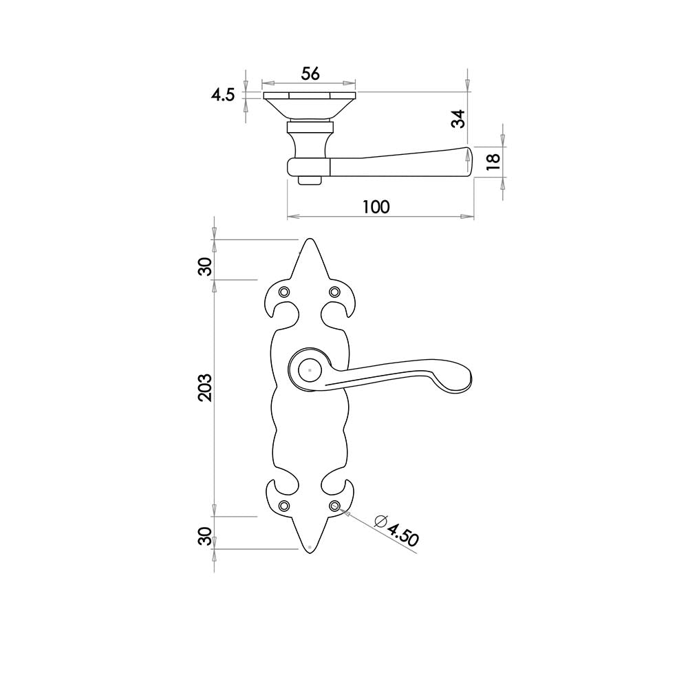 FDL Black Backplate Handle