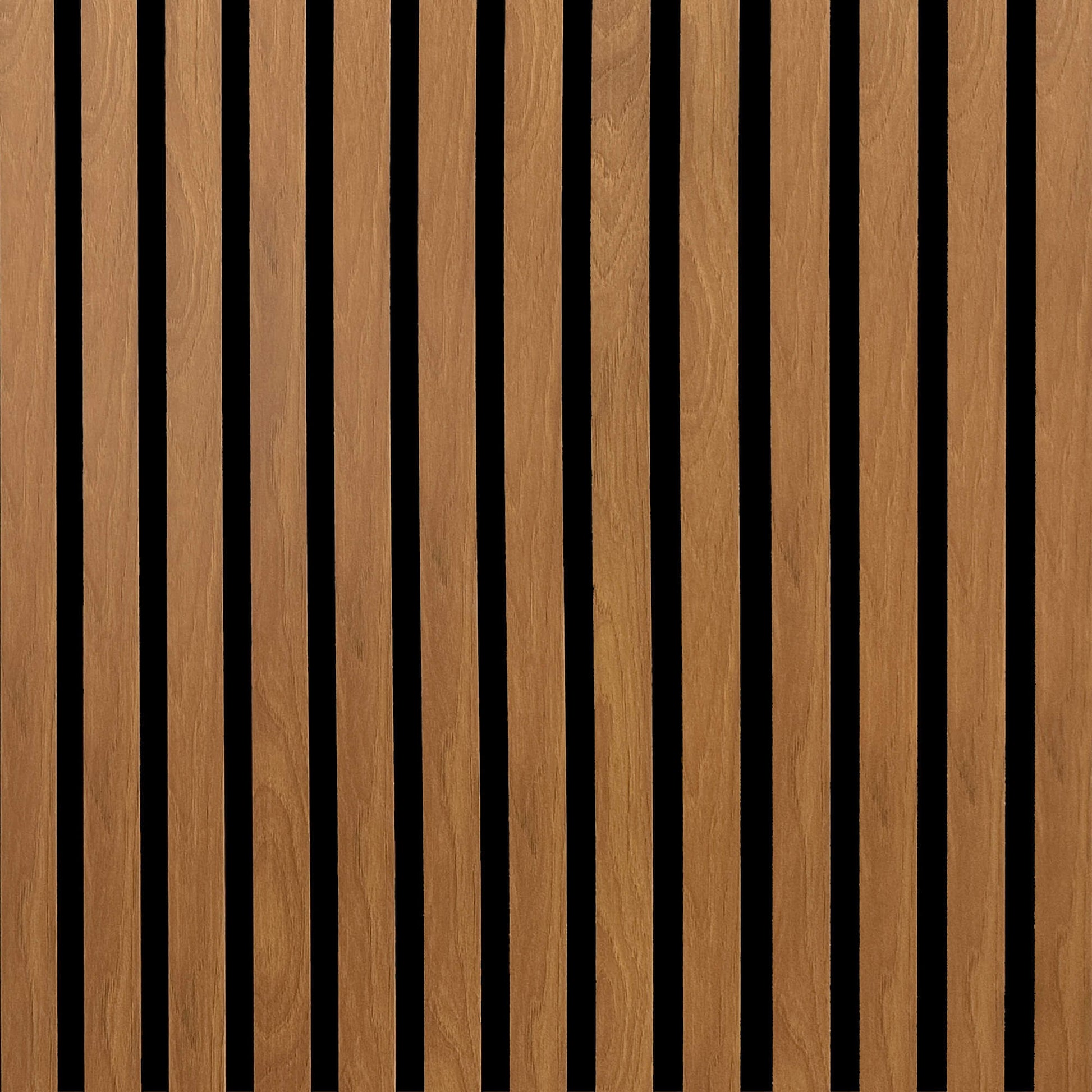 Close-up of a Light Walnut acoustic Slatwall Panel
