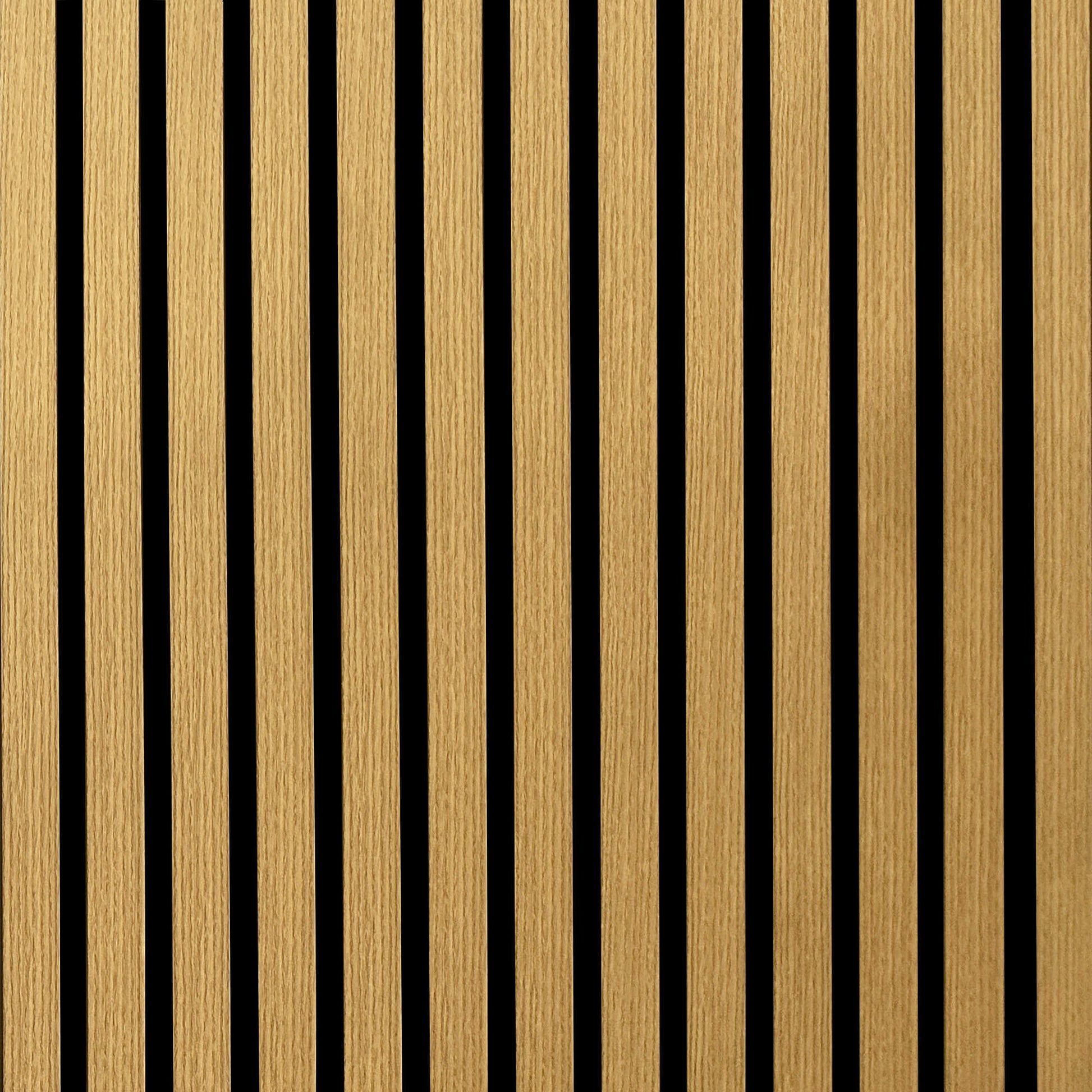 Close-up of the Oak acoustic slatwall panel