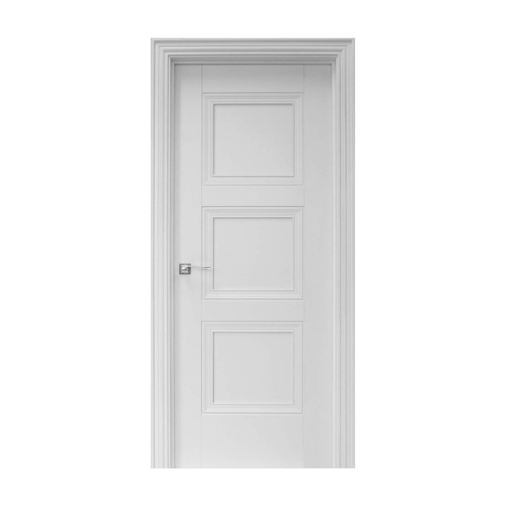 An Amsterdam White Primed Door  on a white background