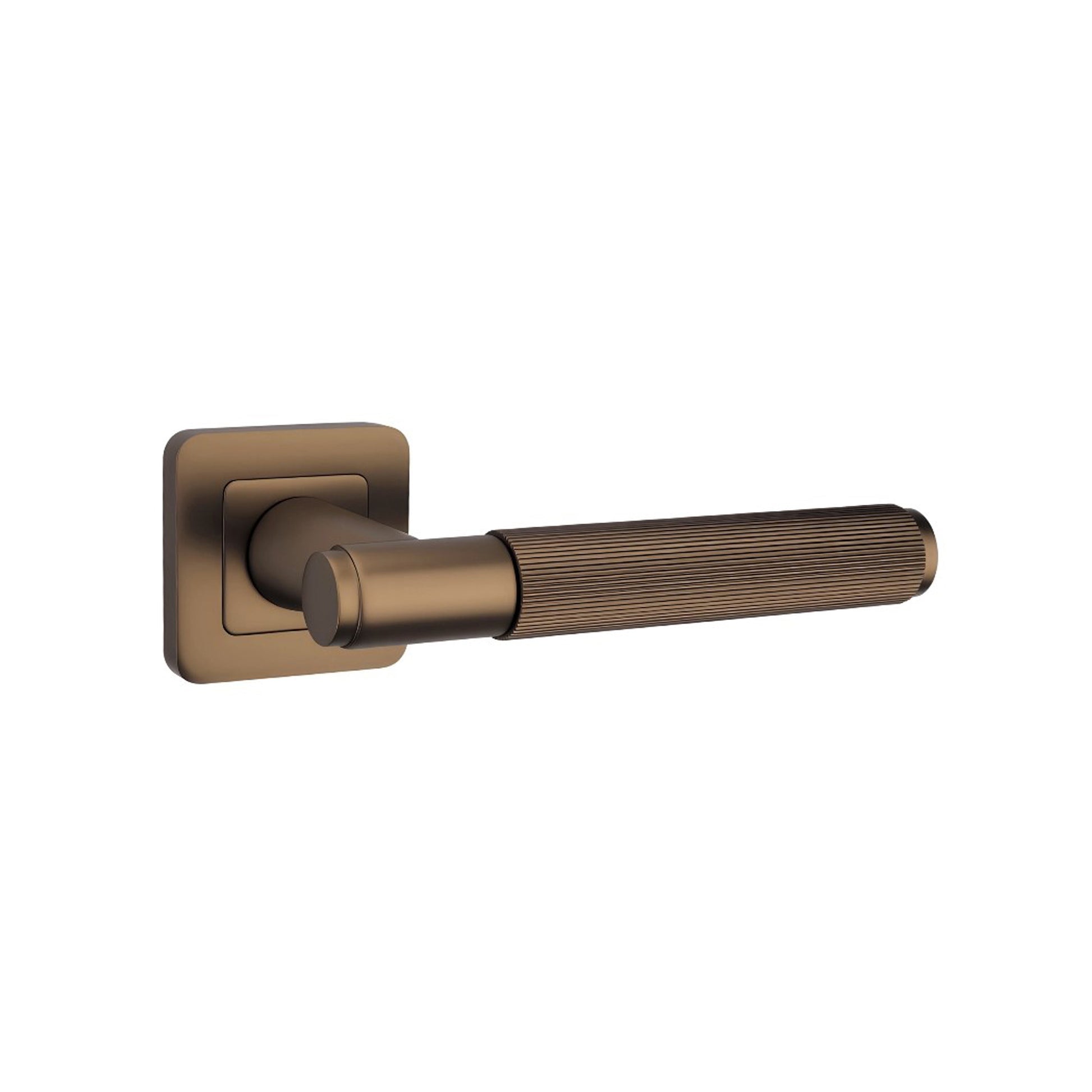 Athena Hermes Matt Coffee Square Rose Handle on a white background.