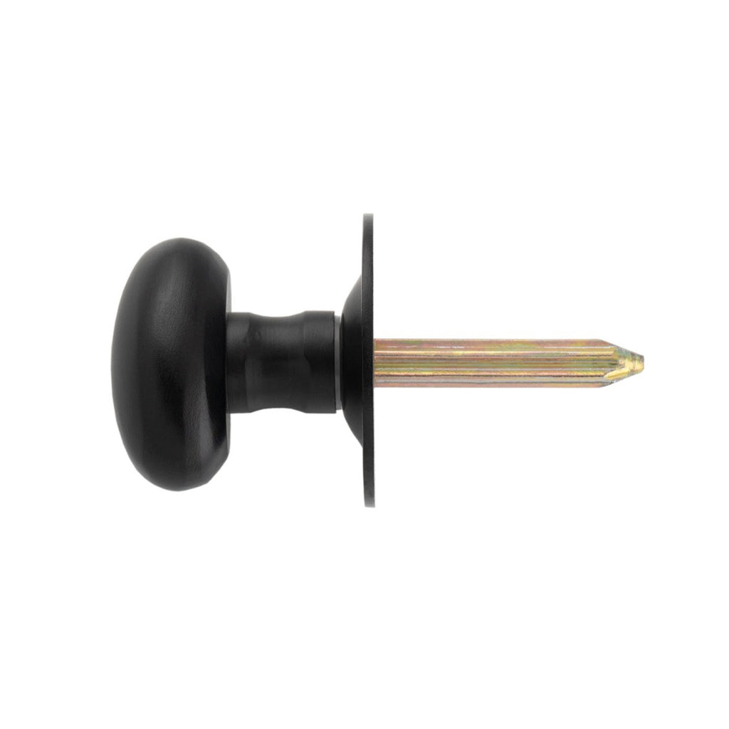 Side profile of a Black Rack Bolt on a white background