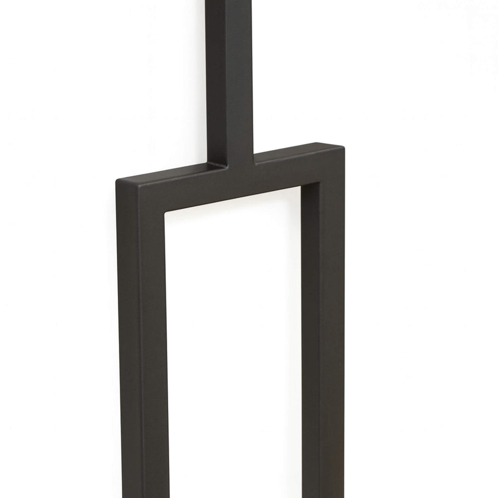 Close-up of a Black Rectangle Spindle on a white background