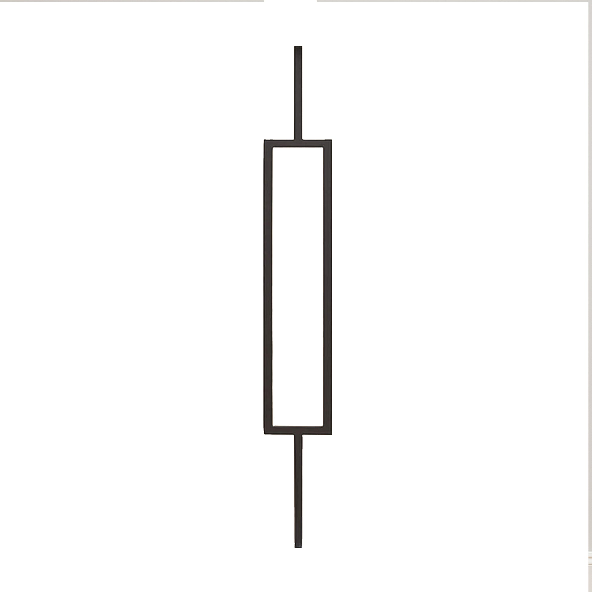 Black Rectangle Spindle on a white background
