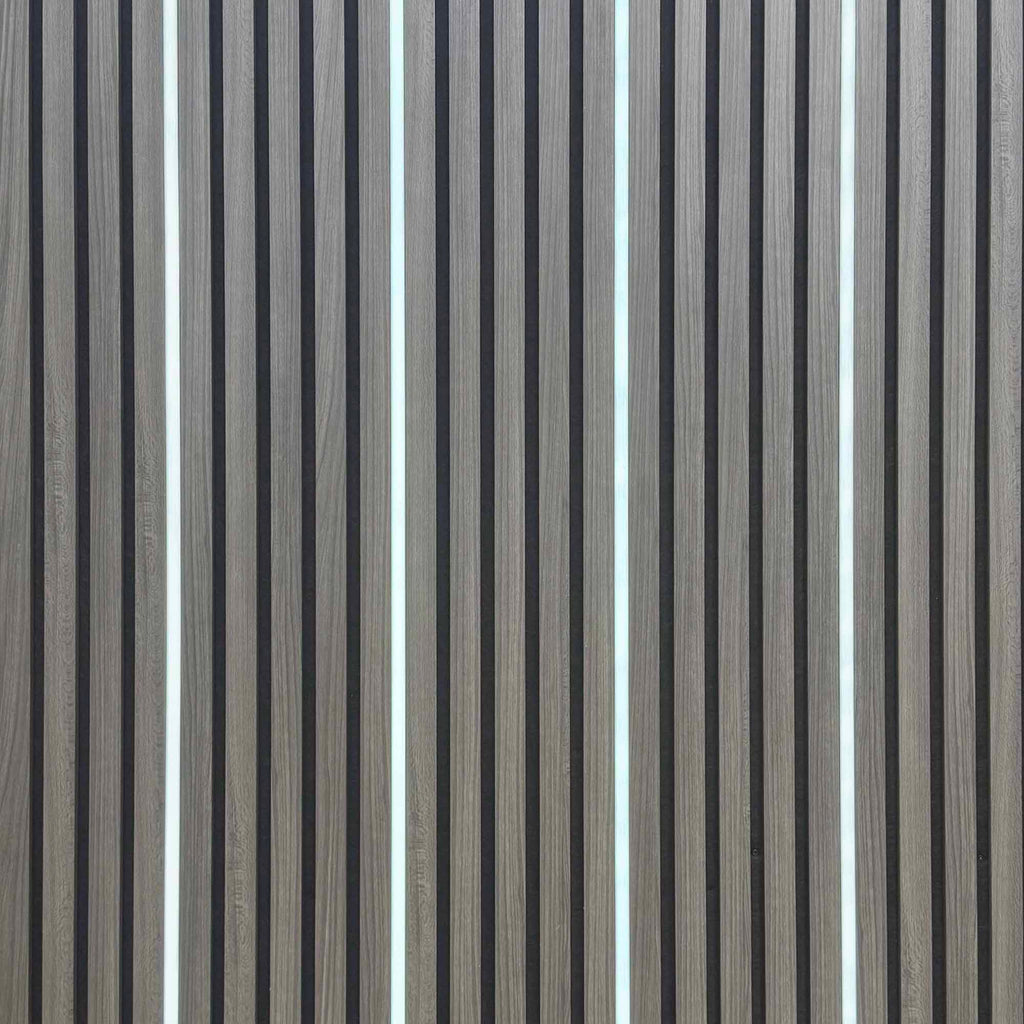 Cool White silicone LED light tube kit lit for acoustic slatwall.