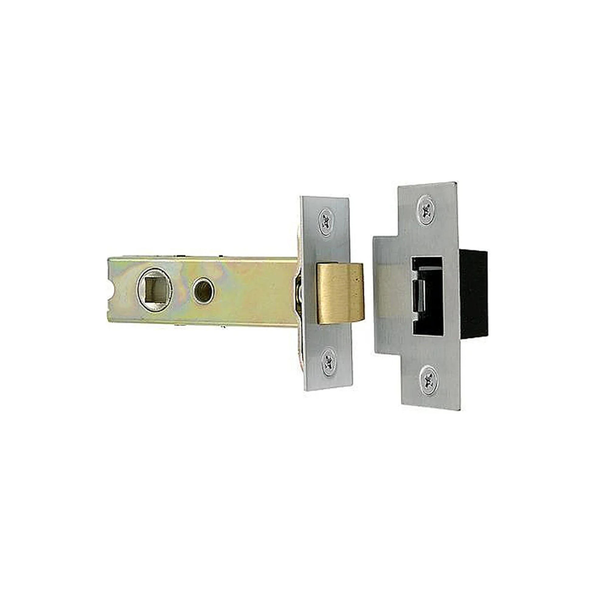A Heavy Duty Double Sprung Door Latch mechanism on a white background