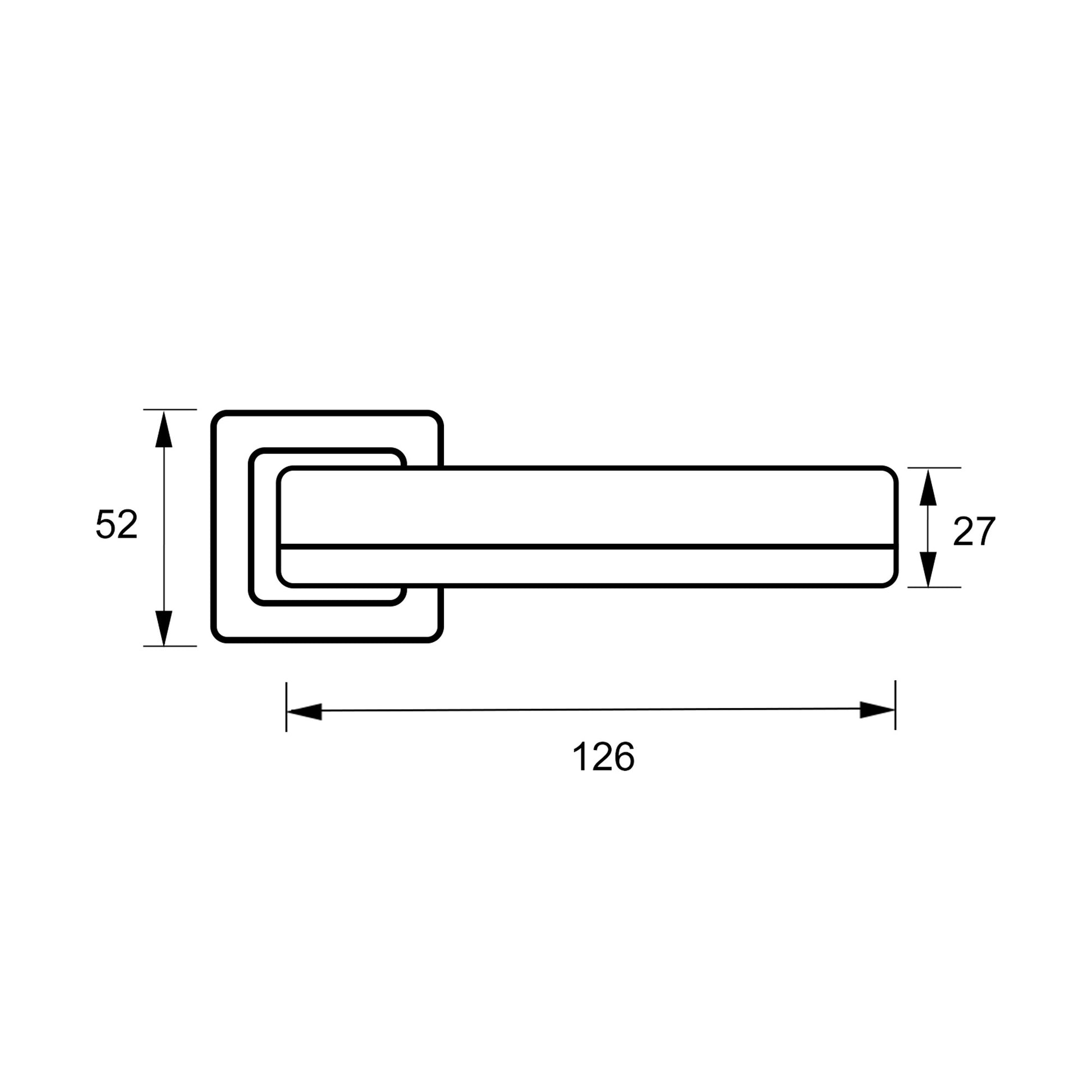 Technical drawing of a Hermes Square Rose Handles.