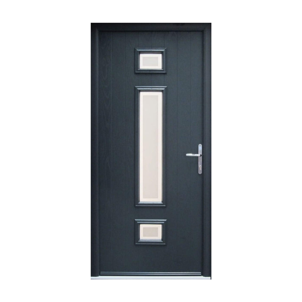 A Lyon Composite GRP External Door on a white background