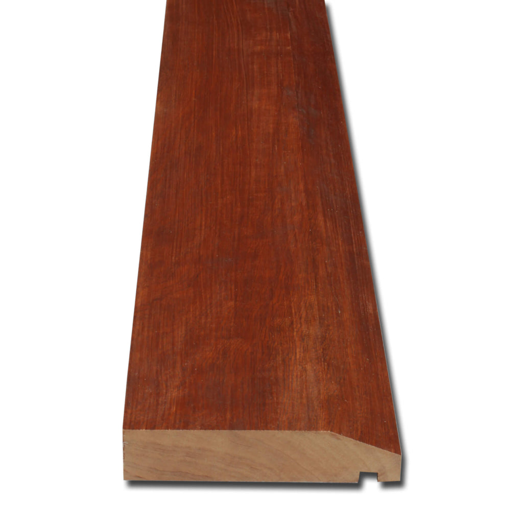 A front view of a Mahogany External Cill on a white background