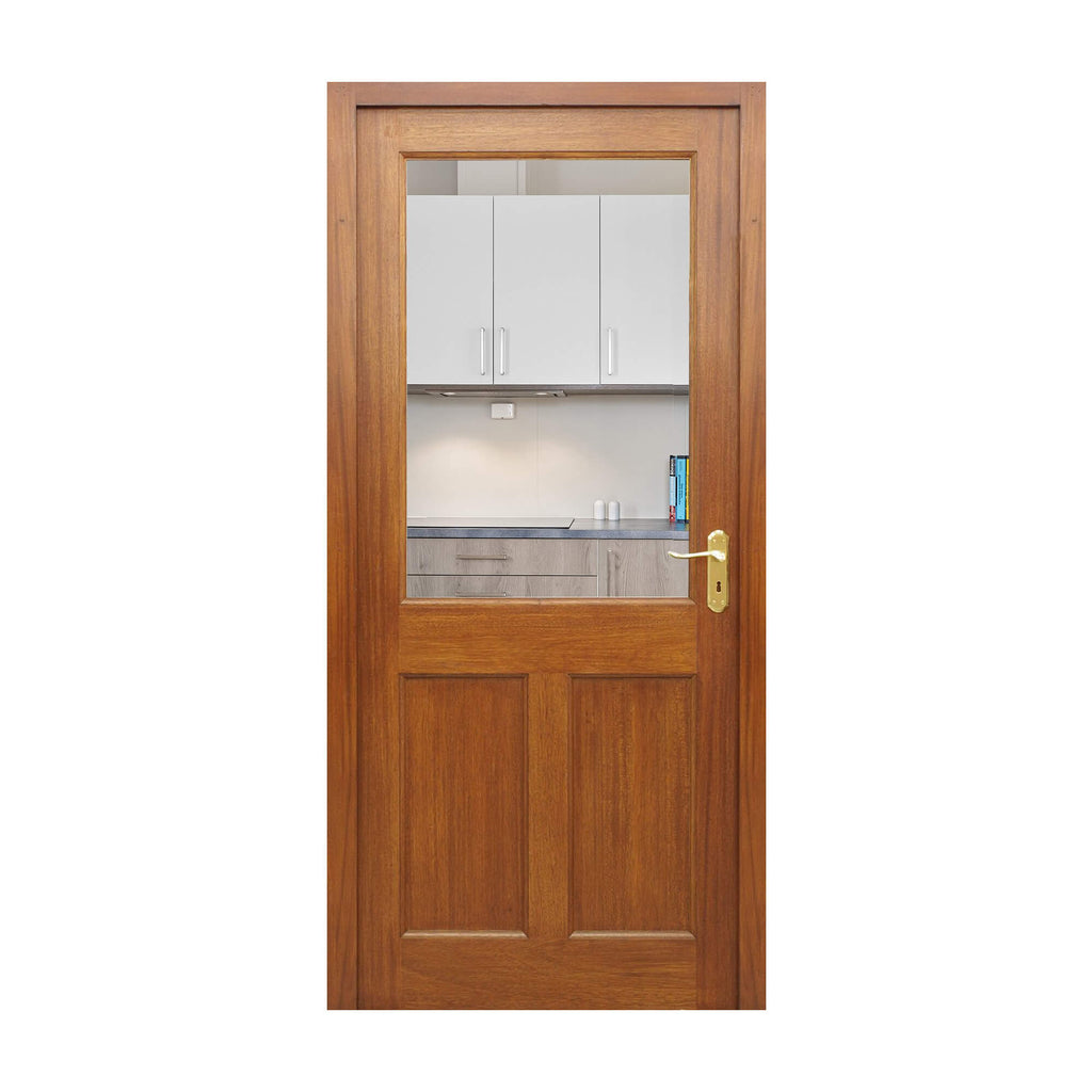 A Mayfair Mahogany Unglazed Door 44mm External Door on a white background