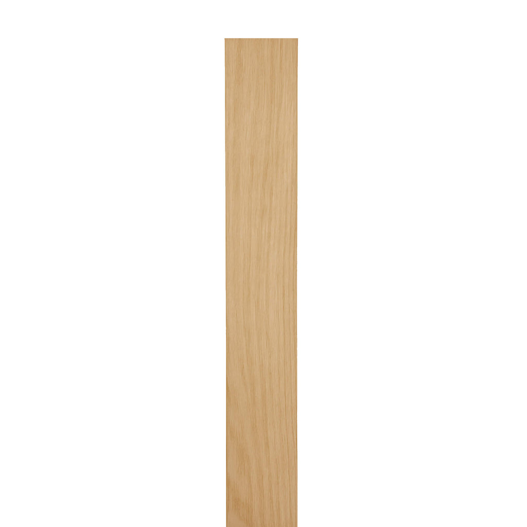 Close-up of a Oak Blank Newel Post on a white background