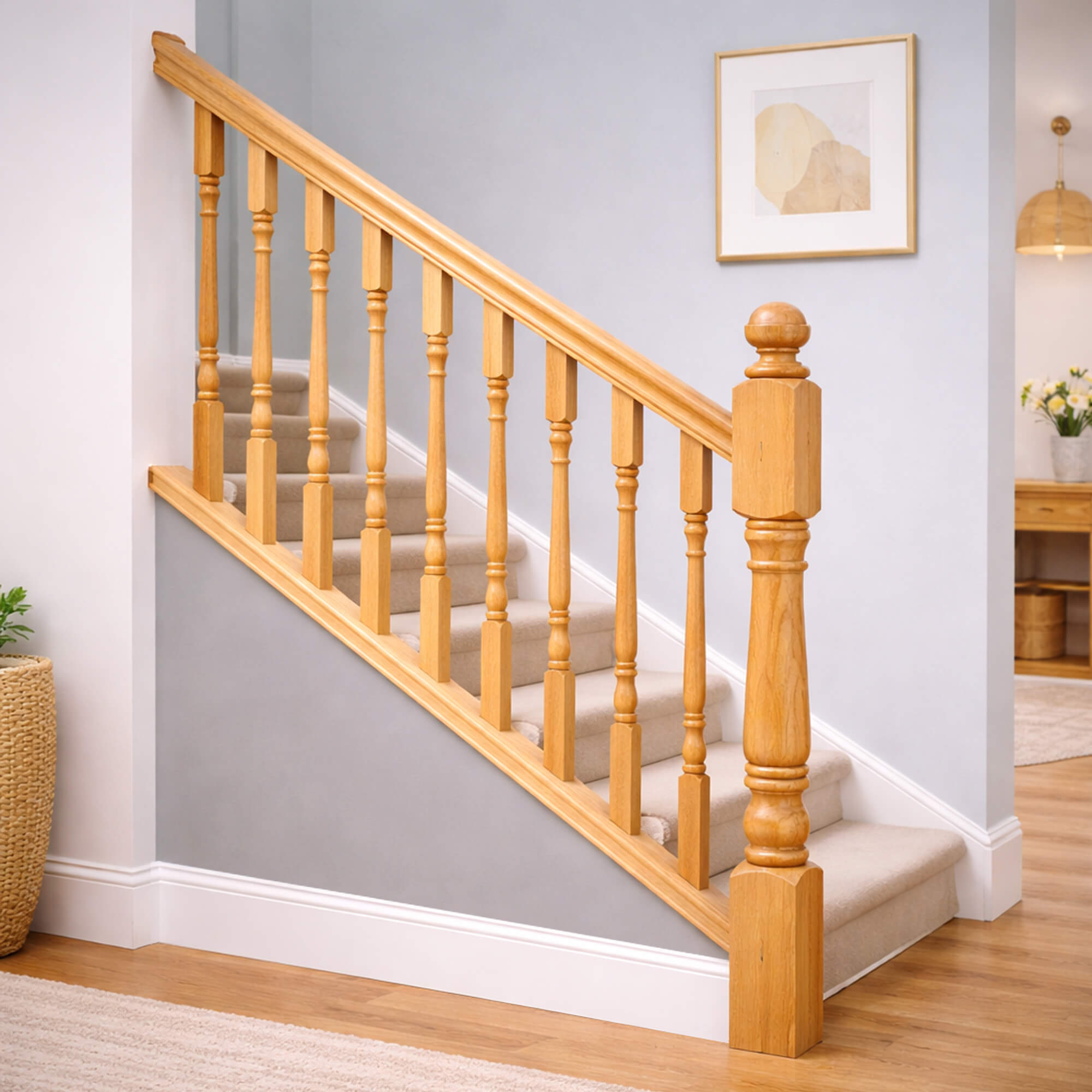 Oak Standard Spindle | Oak Stair Spindle | Oak Wooden Stair Spindles ...