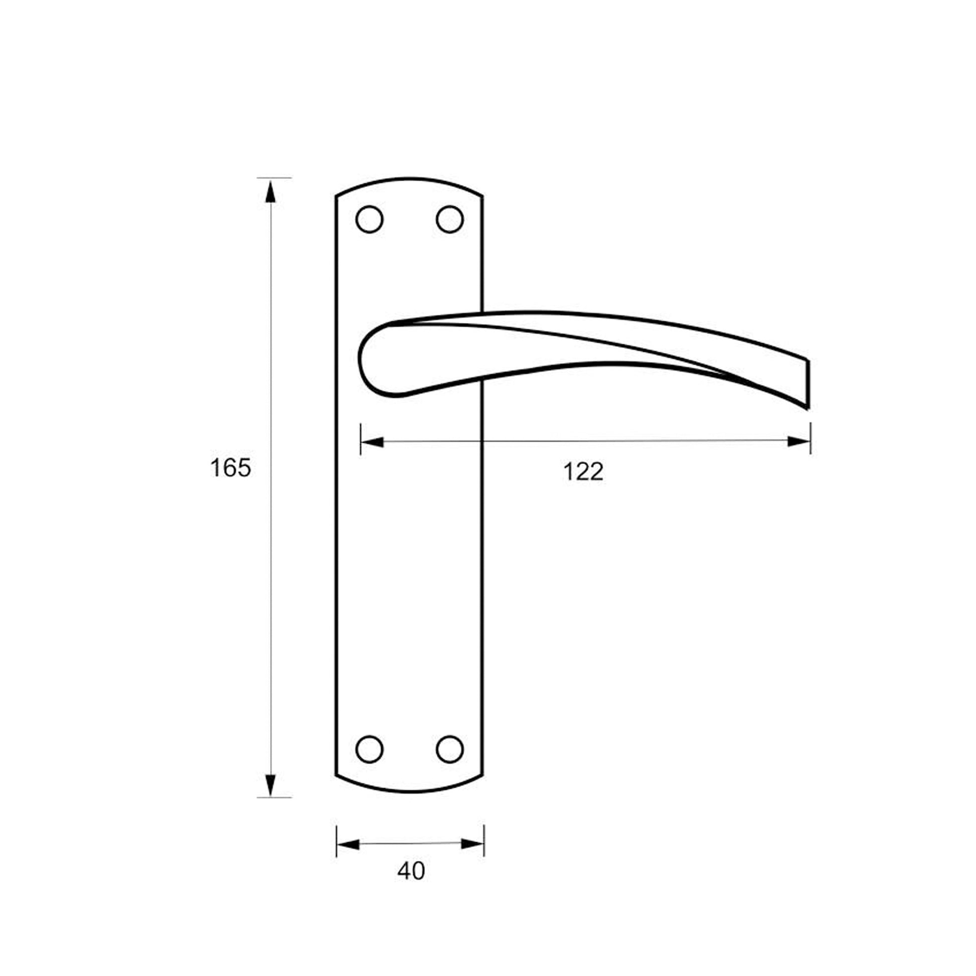 Technical Drawing of a Orion E-Black Backplate Handle