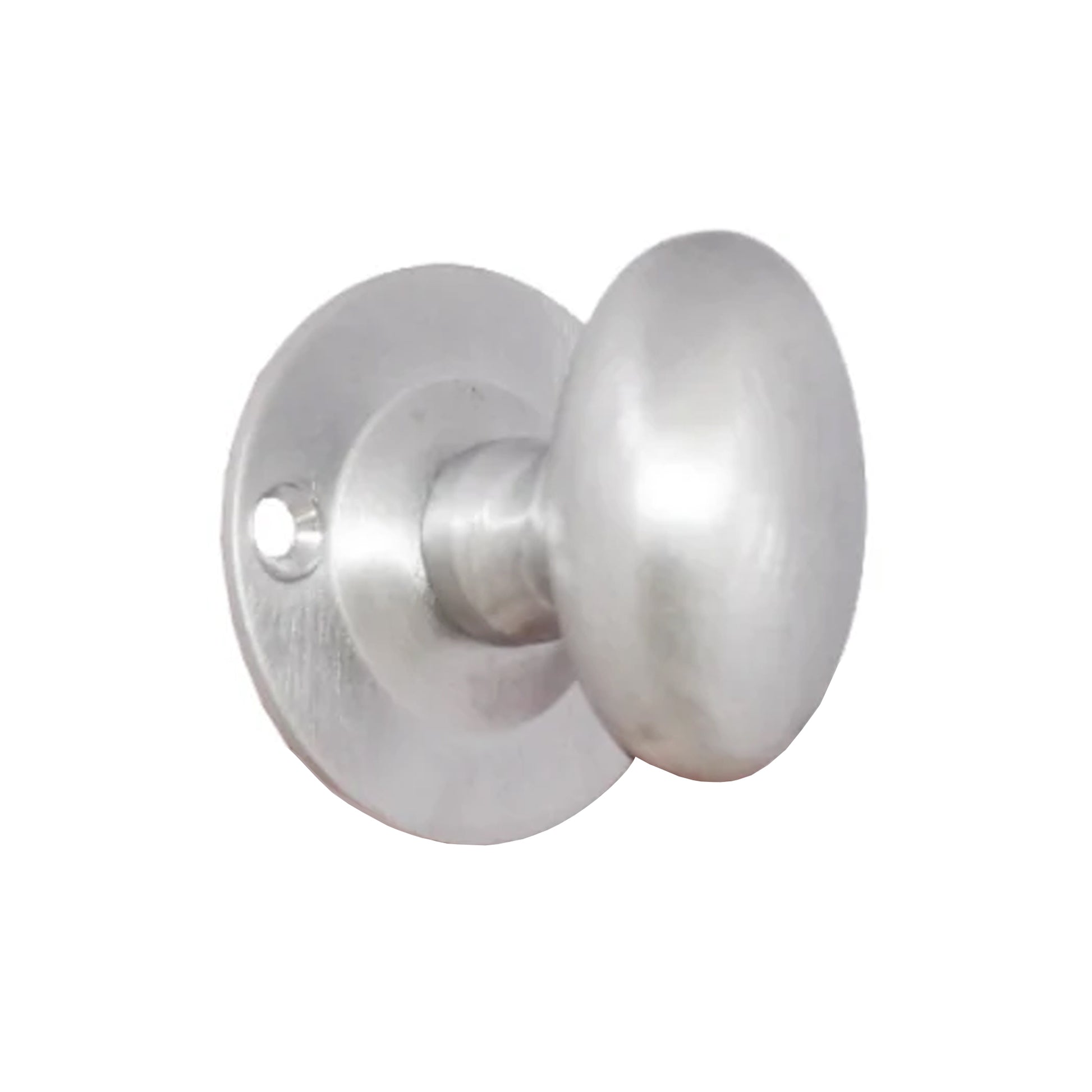 Satin Chrome Rack Bolt knob on a white background
