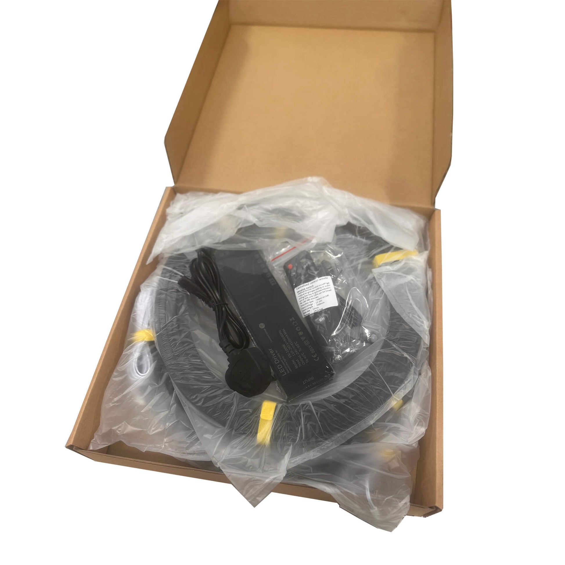 Cool White Slatwall LED Light Kit components on a white background