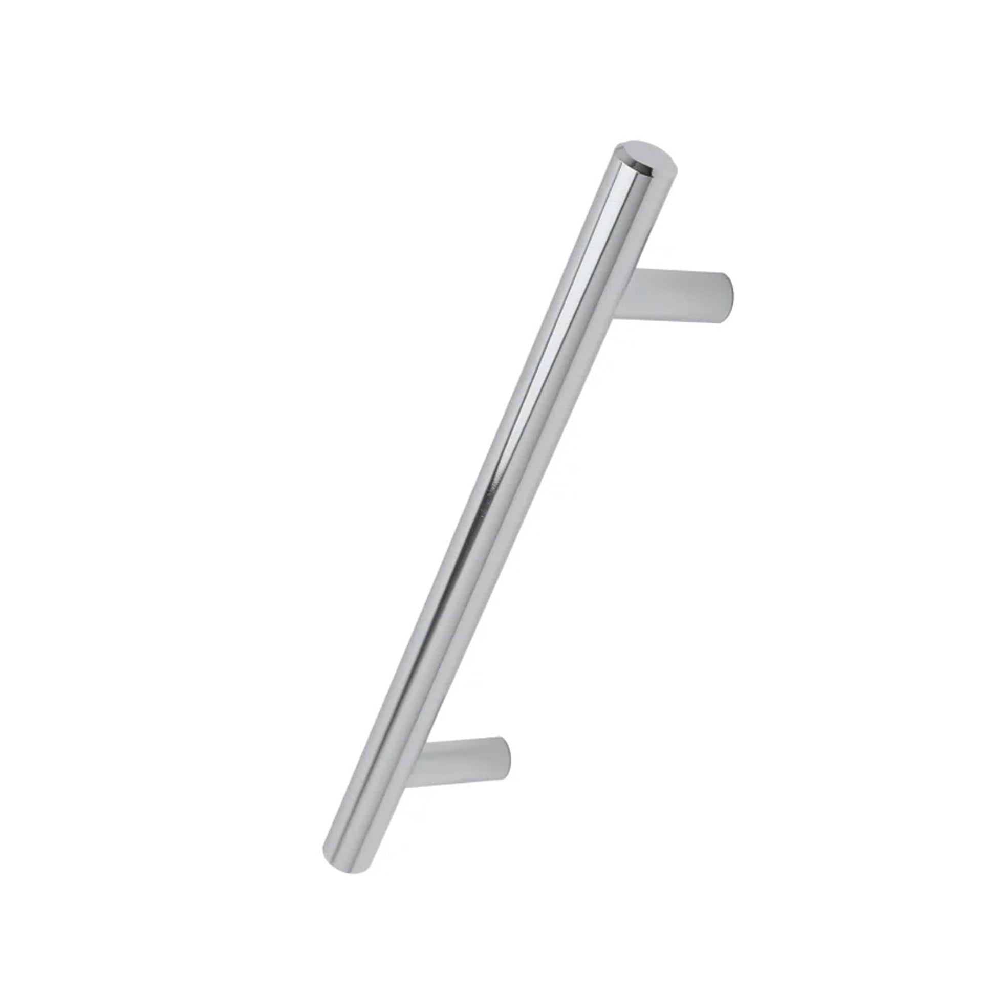 Front view of a Stainless Steel T-bar cabinet handle on a white background