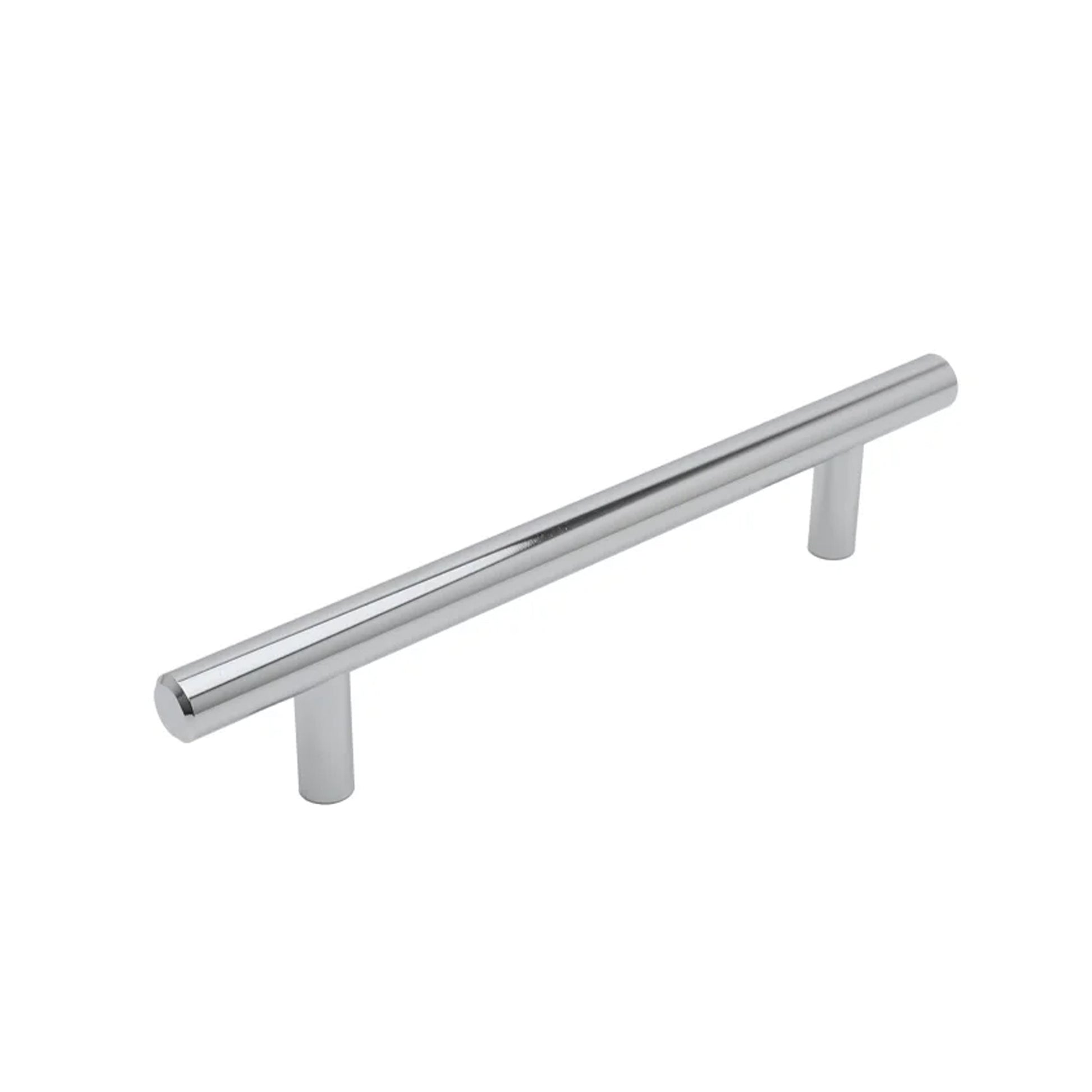 Stainless Steel T-bar cabinet handle on a white background