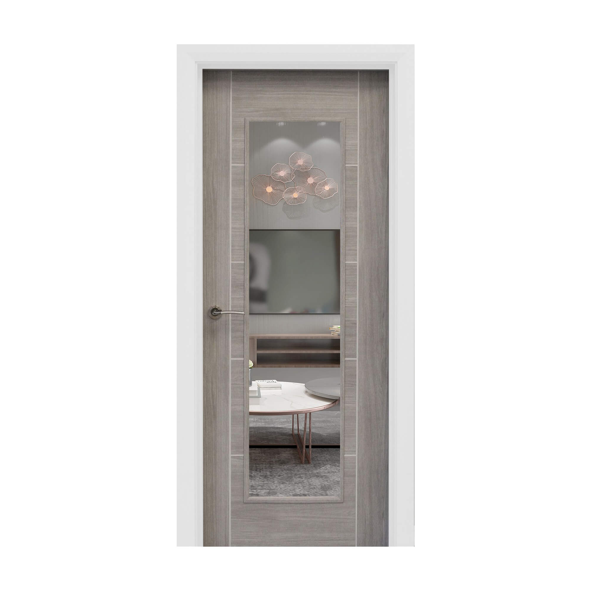 Tigris Lava Grey 1 Lite Unglazed Laminate Door | Laminate Glazed