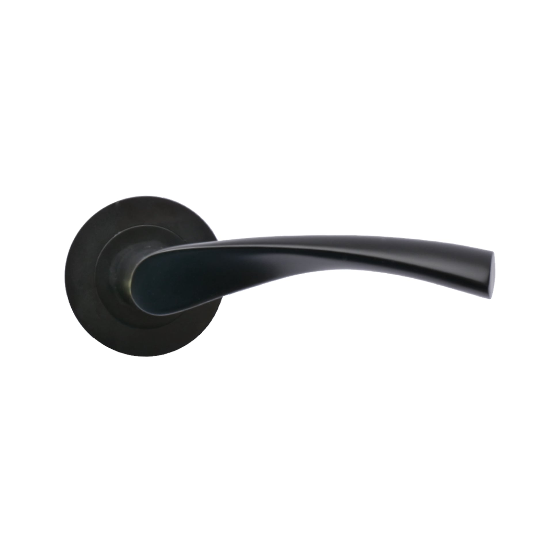 Trade Range Flat Black door handle on a white background