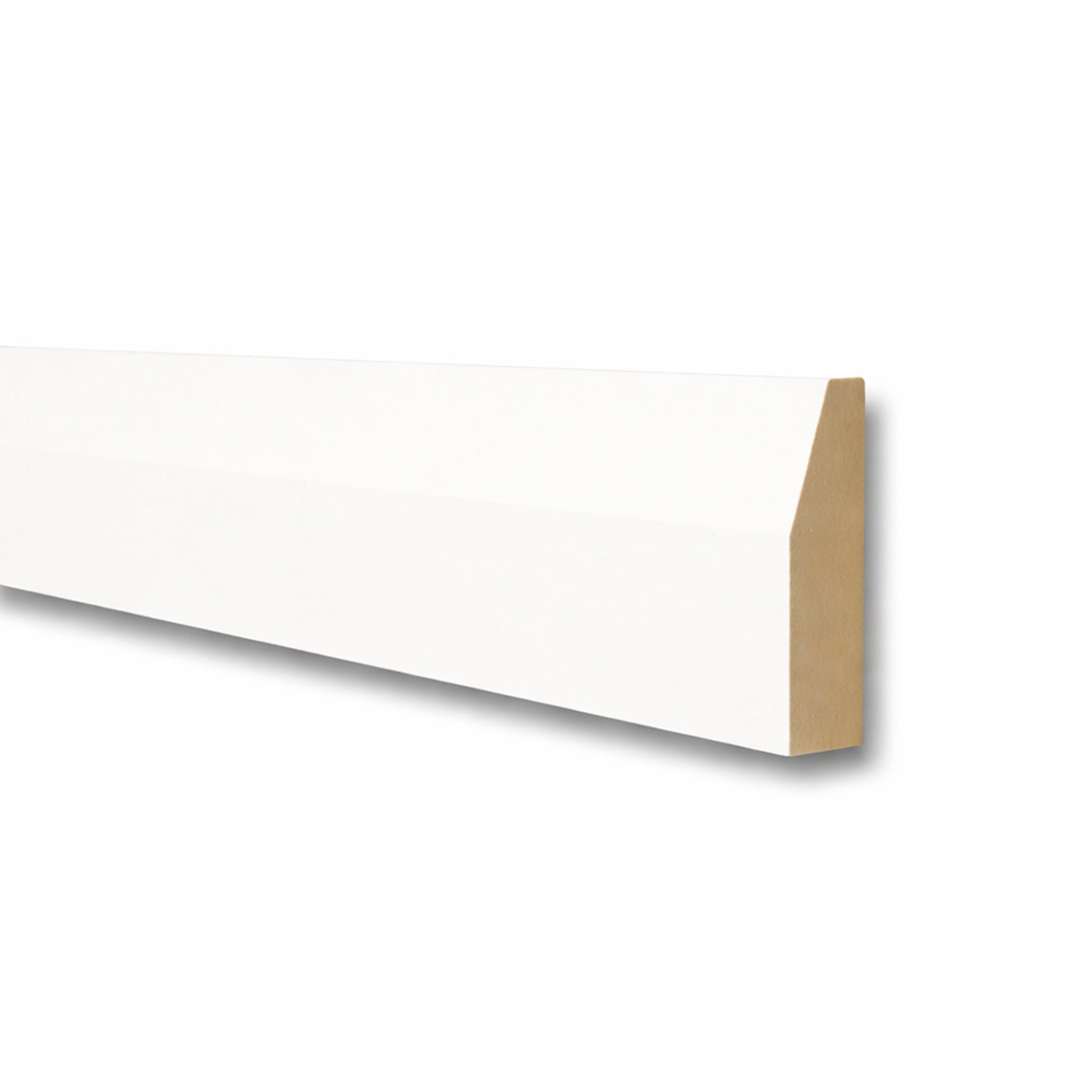 White Primed Bevelled Architrave on a white background