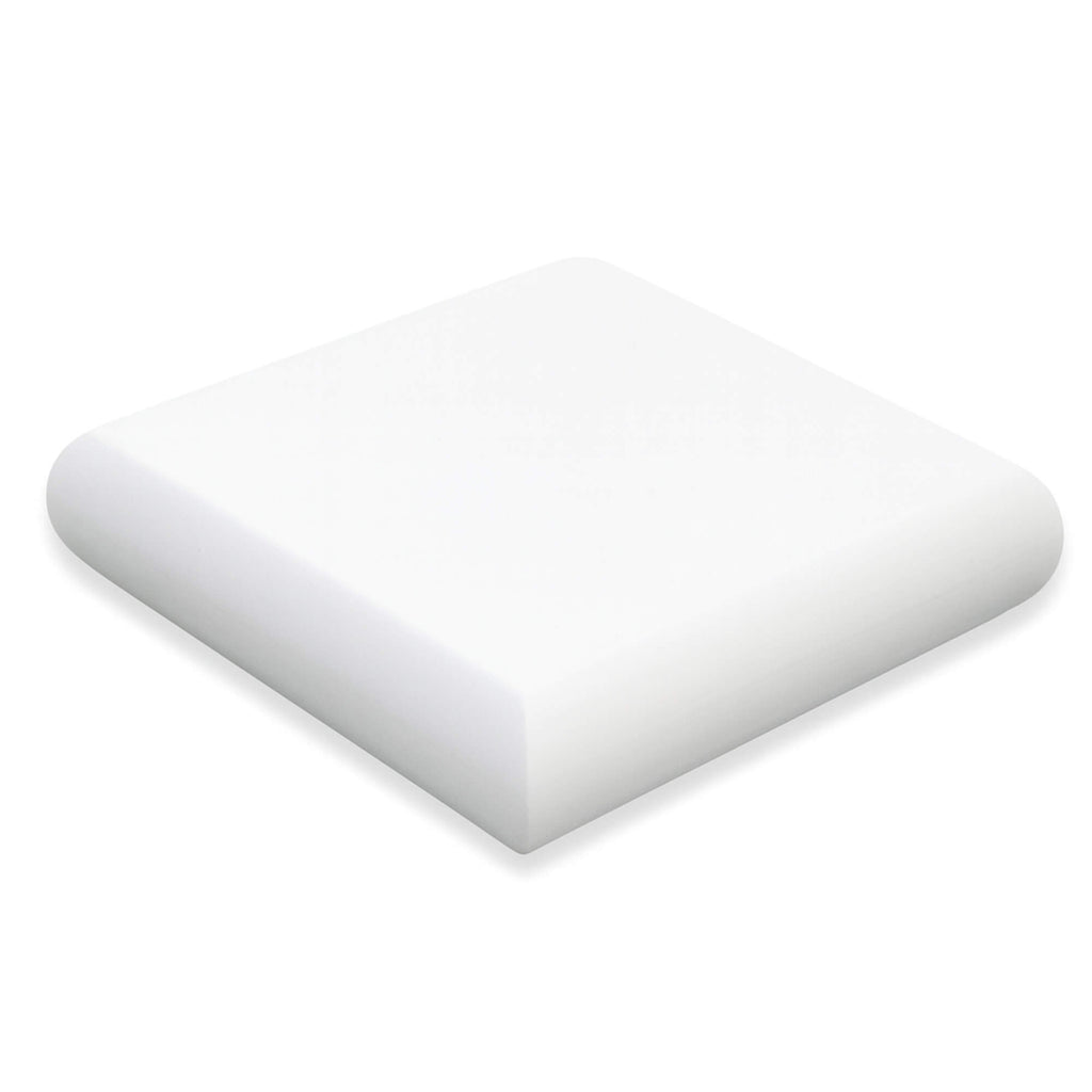 White Primed Flat Newel Cap on a white background
