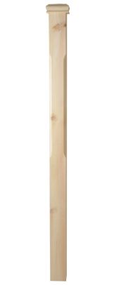 pine chamfered newel 