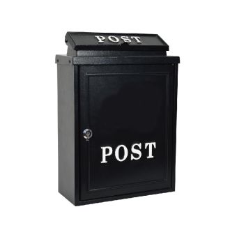 Devon cast aluminium mailbox black